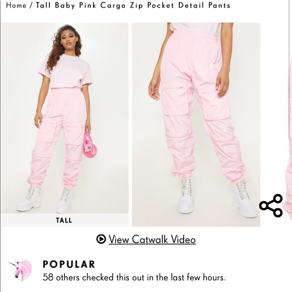 baby pink cargo pants